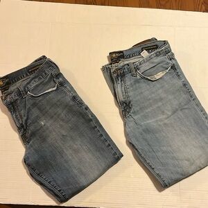 Lucky brand-(lot of 2)-34X30-361 Vintage St. lightly distressed denim jeans.